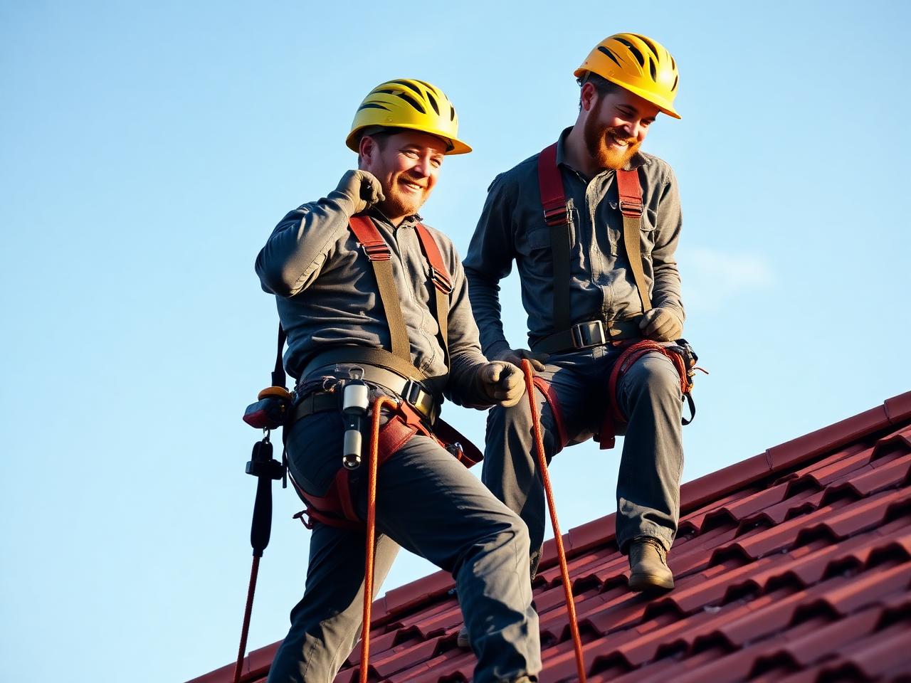 M and S Roofing team at work